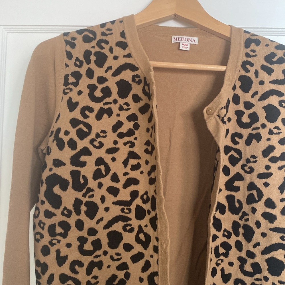 Cheetah Print Cardigan - Picture 2 of 4